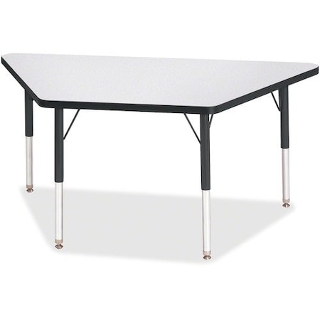 Jonti-Craft TABLE, TRAPEZOID, 24X48, GY/BK JNT6438JCE180